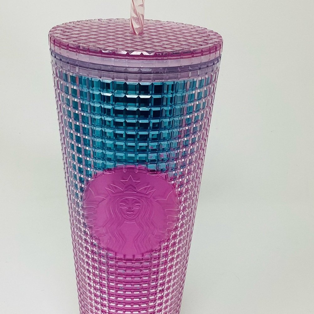 Starbucks Pink and Teal‎ Studded Tumbler